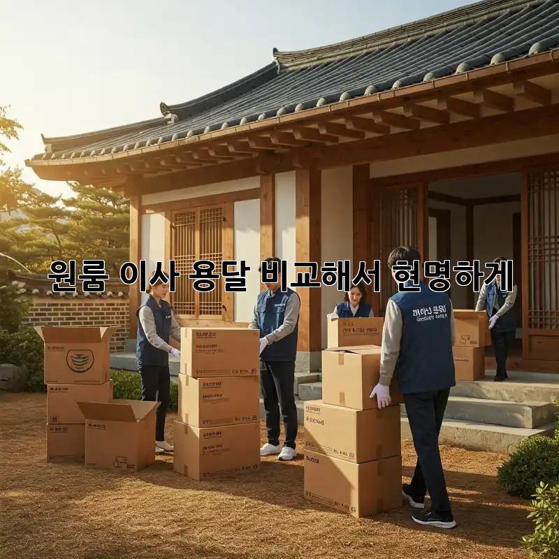 원룸 이사, 용달 비교해서 현명하게!