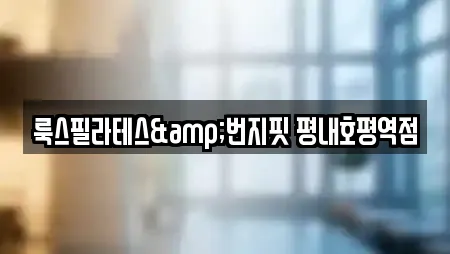 룩스필라테스&번지핏 평내호평역점