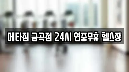 메타짐 금곡점 24시 연중무휴 헬스장