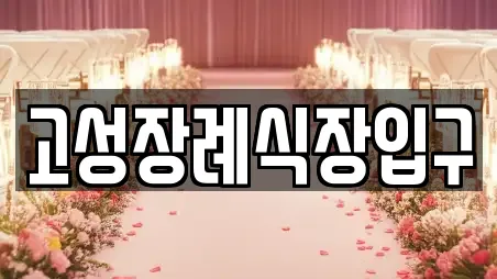 고성장례식장입구