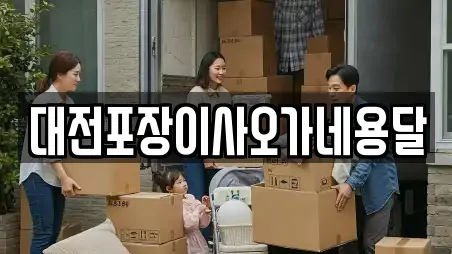 대전포장이사오가네용달