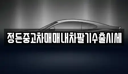 정든중고차매매내차팔기수출시세