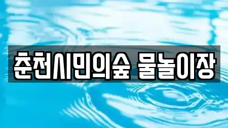 춘천시민의숲 물놀이장