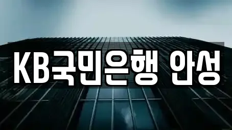 KB국민은행 안성