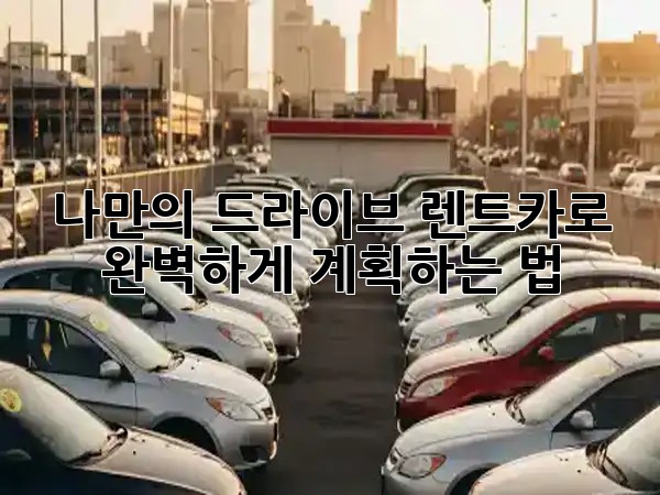 🚗 나만의 드라이브, 렌트카로 완벽하게 계획하는 법! 🗺️