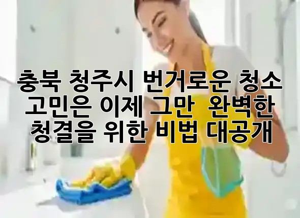 충북 청주시, 번거로운 청소 고민은 이제 그만! ✨ 완벽한 청결을 위한 비법 대공개! 🏡