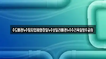 경기도 고현동에서 추천하는 5개 누수 수리