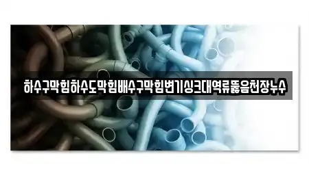 하수구막힘하수도막힘배수구막힘변기싱크대역류뚫음천장누수