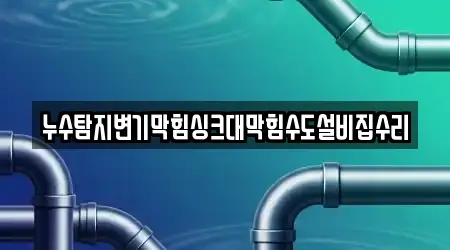 누수탐지변기막힘싱크대막힘수도설비집수리