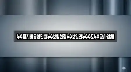 누수탐지비용십만원누수보험천장누수보일러누수수도누수공사업체