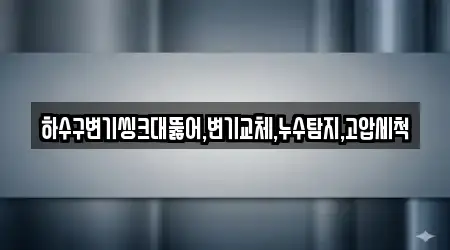 하수구변기씽크대뚫어,변기교체,누수탐지,고압세척
