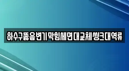 하수구뚫음변기막힘세면대교체씽크대역류