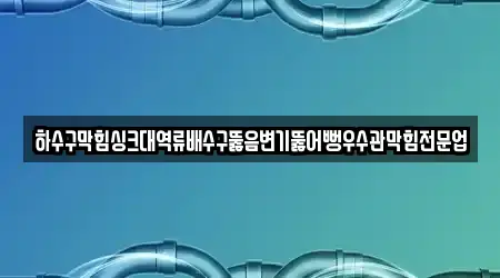 하수구막힘싱크대역류배수구뚫음변기뚫어뻥우수관막힘전문업