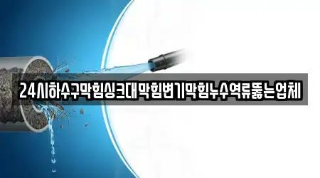 24시하수구막힘싱크대막힘변기막힘누수역류뚫는업체