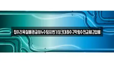 집수리욕실배관공사누수탐지변기싱크대하수구막힘수전교체고압세
