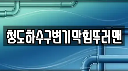 청도하수구변기막힘뚜러맨