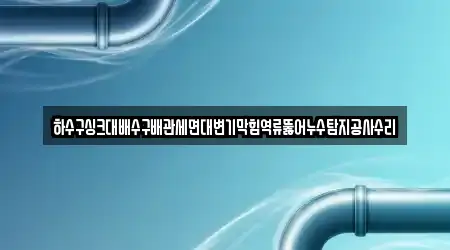 하수구싱크대배수구배관세면대변기막힘역류뚫어누수탐지공사수리