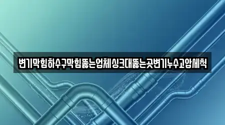 변기막힘하수구막힘뚫는업체싱크대뚫는곳변기누수고압세척