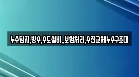 누수탐지,방수,수도설비,,보험처리,수전교체누수구조대