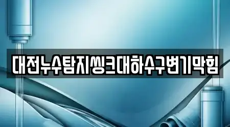 대전누수탐지씽크대하수구변기막힘
