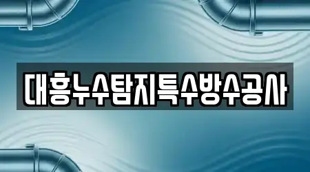 대흥누수탐지특수방수공사