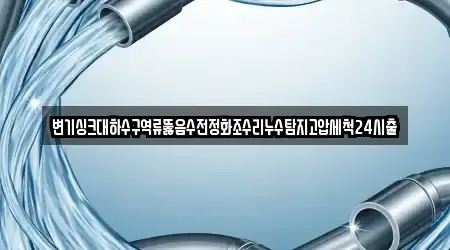 변기싱크대하수구역류뚫음수전정화조수리누수탐지고압세척24시출