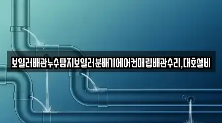 보일러배관누수탐지보일러분배기에어컨매립배관수리,대호설비