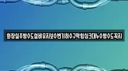 화장실주방수도설비유지보수변기하수구막힘싱크대누수방수도꼭지