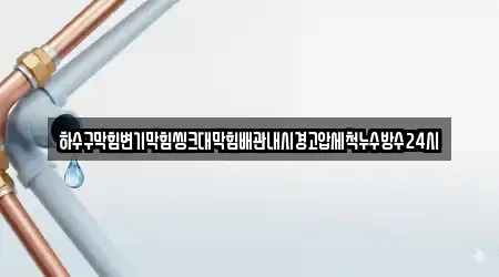 하수구막힘변기막힘씽크대막힘배관내시경고압세척누수방수24시