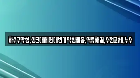 하수구막힘,싱크대세면대변기막힘뚫음,역류해결,수전교체,누수