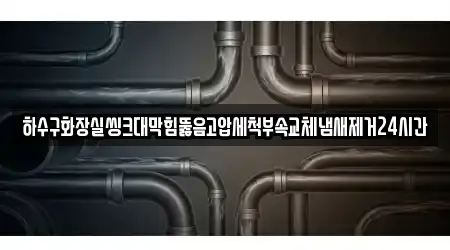 하수구화장실씽크대막힘뚫음고압세척부속교체냄새제거24시간
