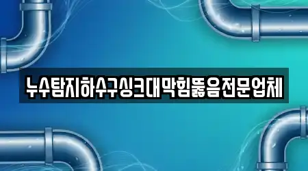 누수탐지하수구싱크대막힘뚫음전문업체