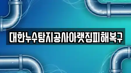 대한누수탐지공사아랫집피해복구