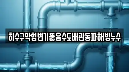 하수구막힘변기뚫음수도배관동파해빙누수