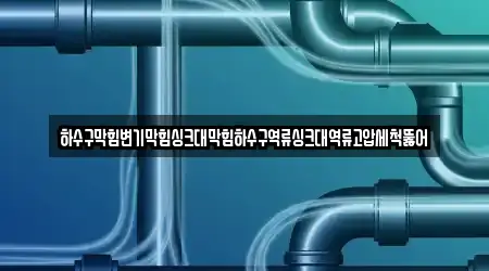 하수구막힘변기막힘싱크대막힘하수구역류싱크대역류고압세척뚫어