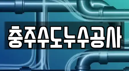 충주수도누수공사