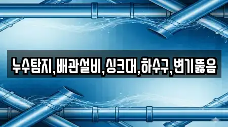 누수탐지,배관설비,싱크대,하수구,변기뚫음