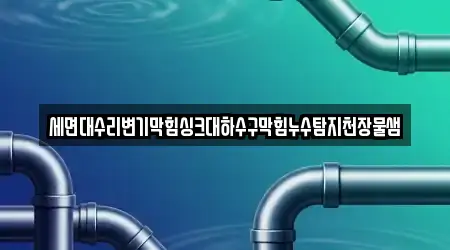 세면대수리변기막힘싱크대하수구막힘누수탐지천장물샘