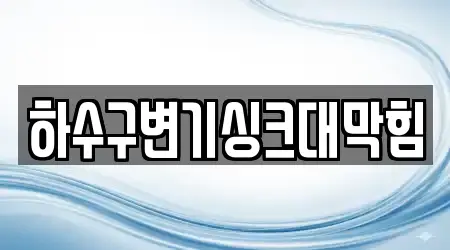 하수구변기싱크대막힘