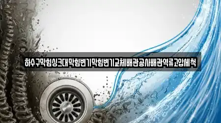 하수구막힘싱크대막힘변기막힘변기교체배관공사배관역류고압세척