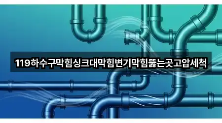 119하수구막힘싱크대막힘변기막힘뚫는곳고압세척