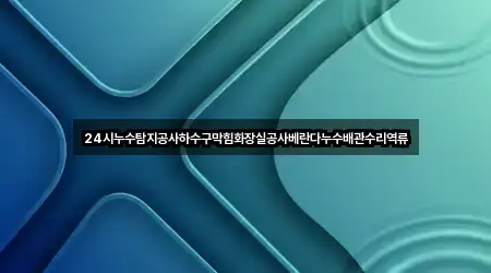 24시누수탐지공사하수구막힘화장실공사베란다누수배관수리역류