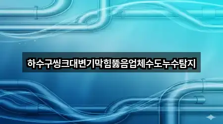 하수구씽크대변기막힘뚫음업체수도누수탐지
