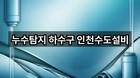 누수탐지 하수구 인천수도설비