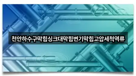 천안하수구막힘싱크대막힘변기막힘고압세척역류