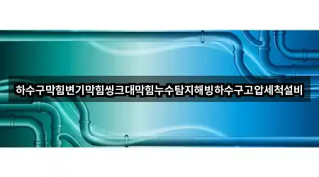 하수구막힘변기막힘씽크대막힘누수탐지해빙하수구고압세척설비
