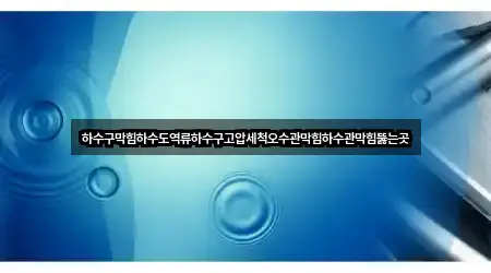 하수구막힘하수도역류하수구고압세척오수관막힘하수관막힘뚫는곳