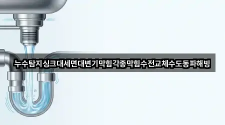 누수탐지싱크대세면대변기막힘각종막힘수전교체수도동파해빙