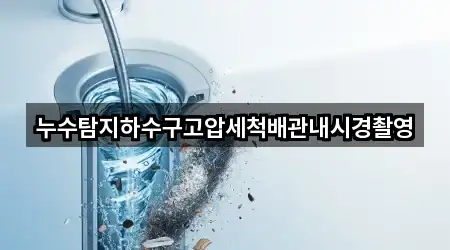 누수탐지하수구고압세척배관내시경촬영