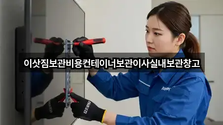 이삿짐보관비용컨테이너보관이사실내보관창고